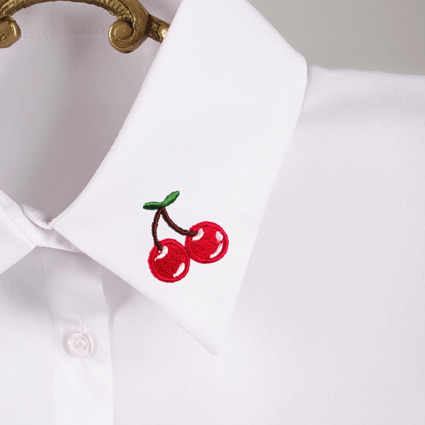 Cherry Embroidered Detachable Collar