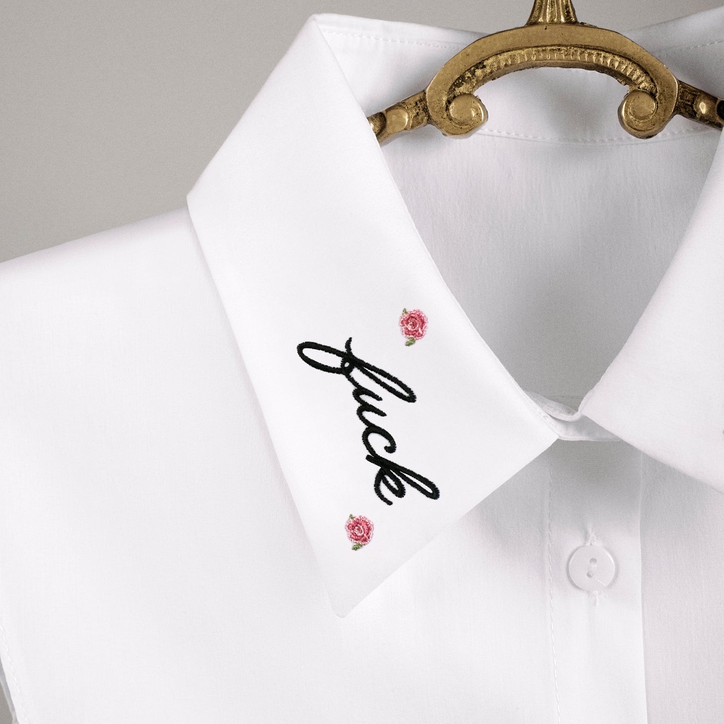 Fuck Off Embroidered Detachable Collar