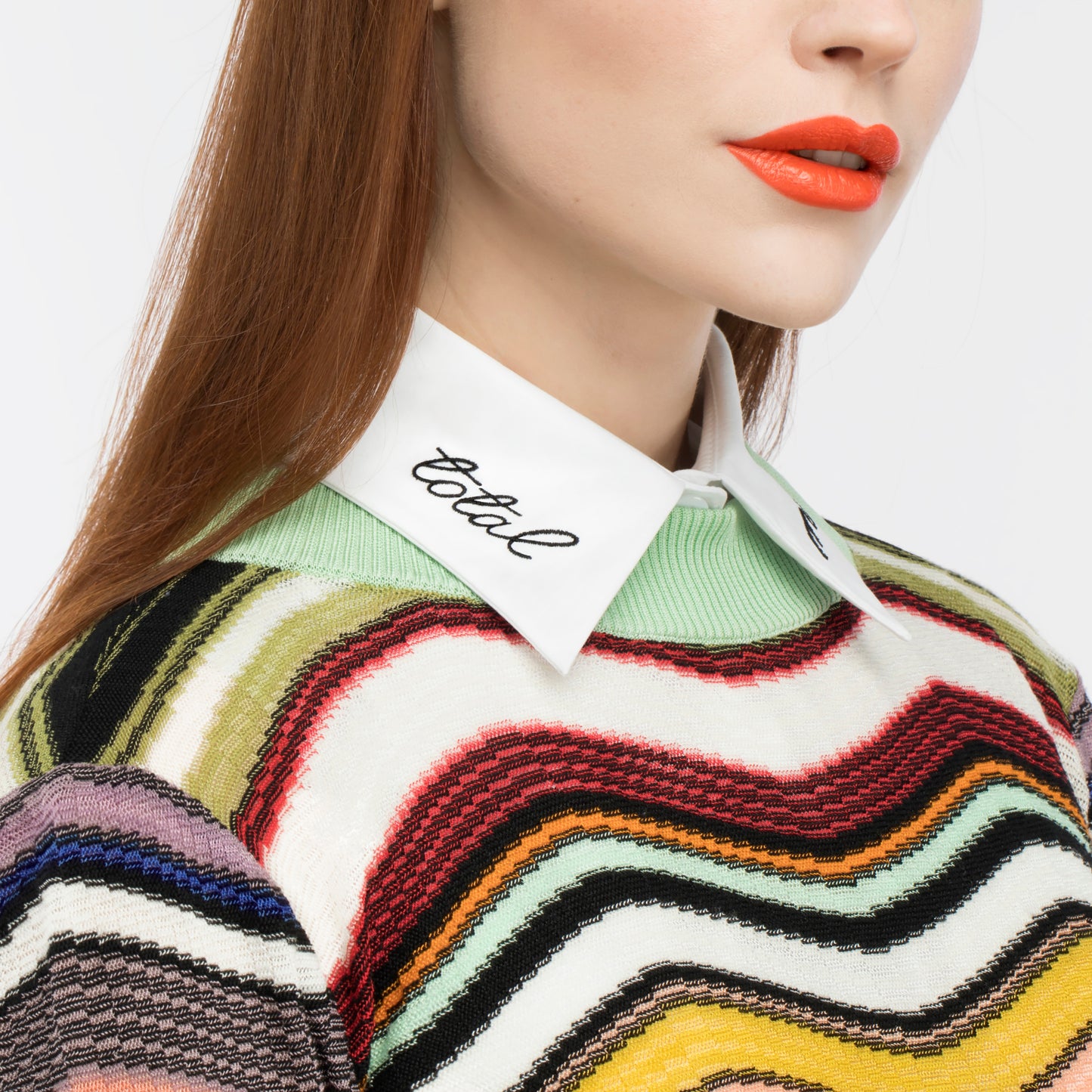 Total Mess Embroidered Detachable Collar