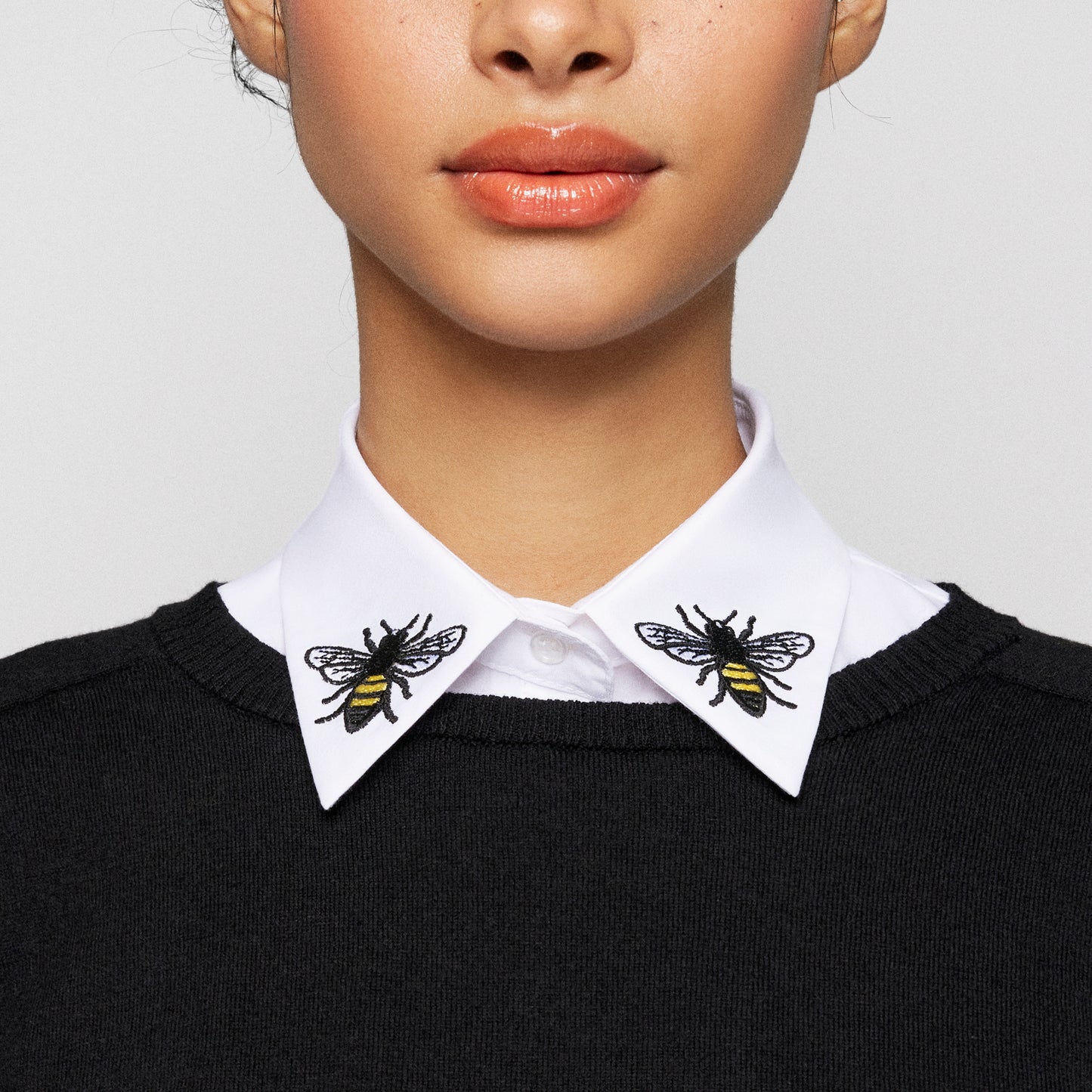 Bumble Bee Embroidered Detachable Collar