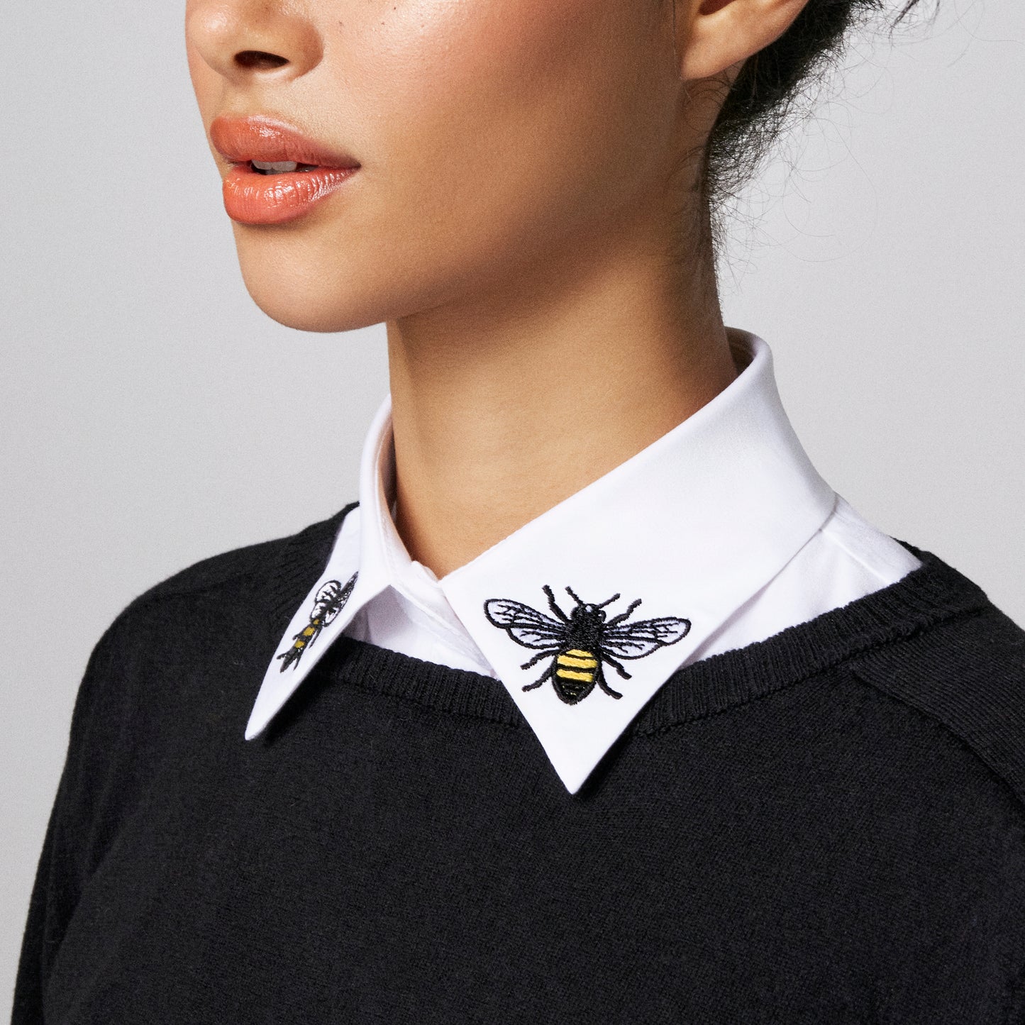 Bumble Bee Embroidered Detachable Collar